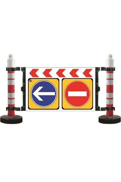 Hayat Trafik Dubalı Uyarı Levhalı Bariyer 181 x 120 cm Sağ Yön - Dikkat