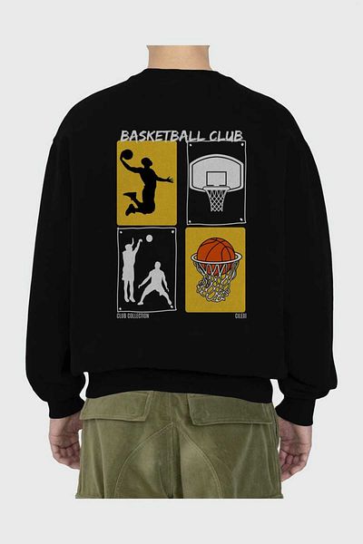 Ankhises Hanorac oversize cu imprimeu pe spate pentru club de baschet Bărbați Femei Unisex