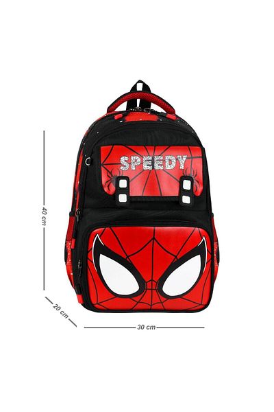 Baginn Speedy Primary School Bag Set of 3 40*30 cm Lunch Box Pencil Case Orthopedic Spiderman