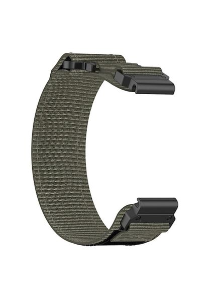Flo Curea de ceas pentru Garmin Fenix 3/3 HR/5X/5X Plus/6X/6X Pro/7X/7X Pro Solar, E41, textil, gri titan