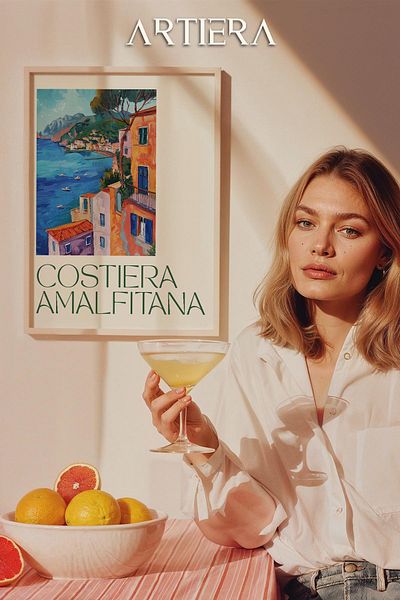 HİGUERA Masa de bucatarie cu rama din lemn in stil italian mediteranean modern Amalfi, decorare pentru bar cafenea bucatarie