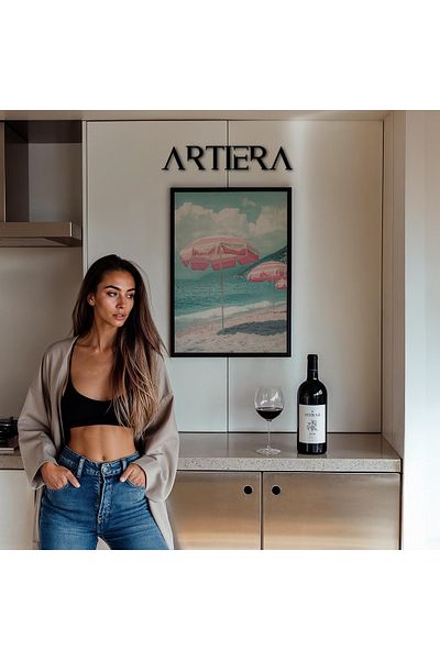 HİGUERA Masa de bucatarie cu rama din lemn in stil italian mediteranean modern Amalfi, decorare pentru bar cafenea bucatarie