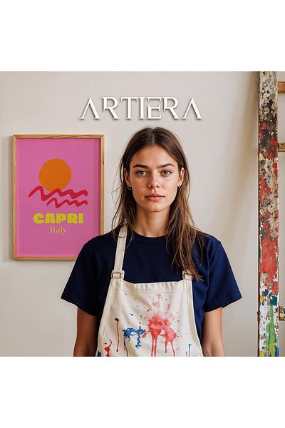 HİGUERA Tipografie Modernă Stil Italian Mediteranean Masa de Bucătărie Cu Cadru Din Lemn, Decorare Bucătărie Cafenea Bar
