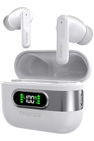 Faster سماعات أذن SlickX Bluetooth - سماعات أذن لاسلكية 5.4 بوصة تعمل لمدة 5-...