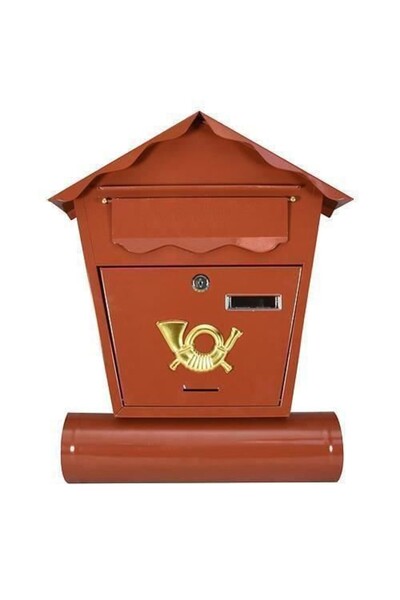 JollyMag Mailbox, brown, 44x10x37 cm, Nestor