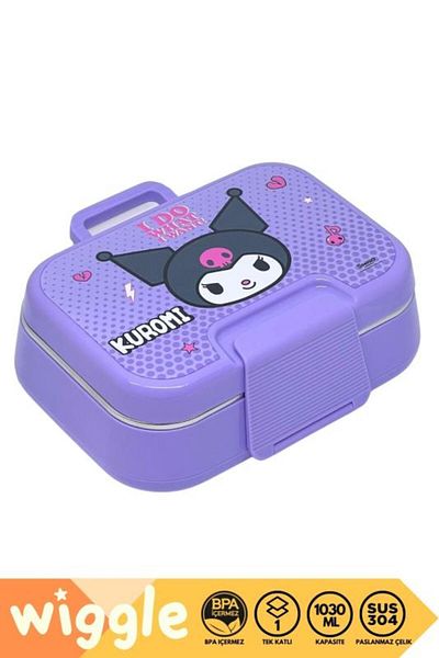 kuromi Bento Double Compartment Lunch Box Steel 3471