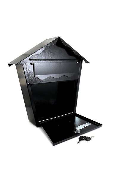 JollyMag Mailbox, black, 37x10x37 cm, Romantic