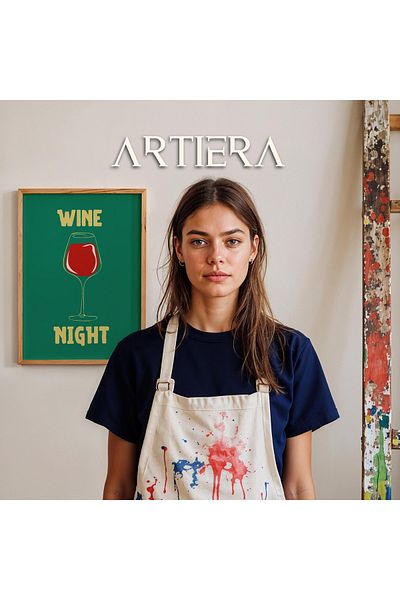 HİGUERA Tipografie Modernă Stil Italian Mediteranean Masa de Bucătărie Cu Cadru Din Lemn, Decorare Bucătărie Cafenea Bar