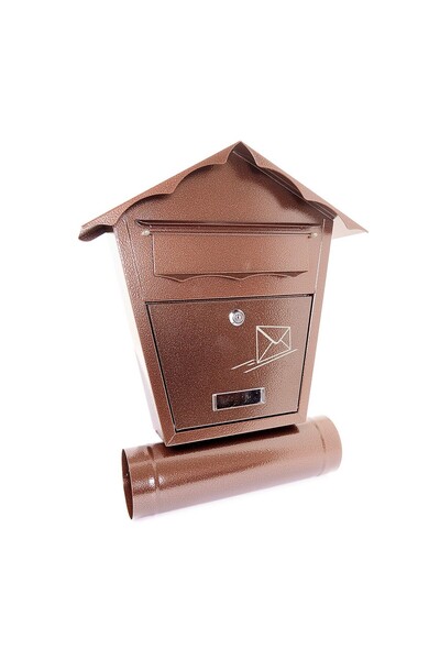JollyMag Mailbox, Damech, with newspaper compartment, copper, B5 format, 37x10.5x46 cm
