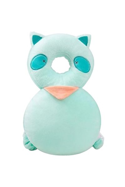 Flo Baby Head Protection Pillow Backpack, Raccoon Headrest, Turquoise, 33x6x19 cm, 180 g