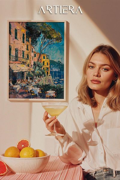 HİGUERA Masa de bucatarie cu rama din lemn in stil italian mediteranean modern Amalfi, decorare pentru bar cafenea bucatarie