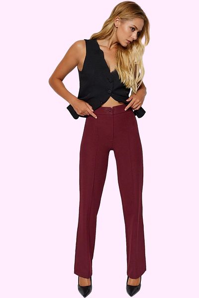 PayBuy Women's High Waist Straight Pants Woven Fabric Casual Daily Weekend Durable Material