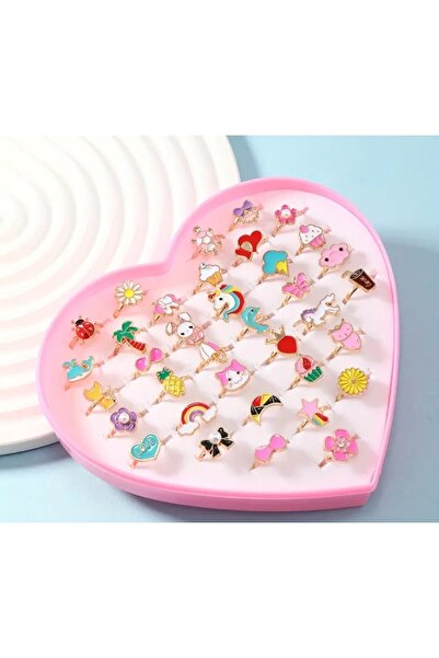 Huzur Sokağı خاتم مجوهرات للأطفال 3 قطع (يتم إرسال 3 قطع)