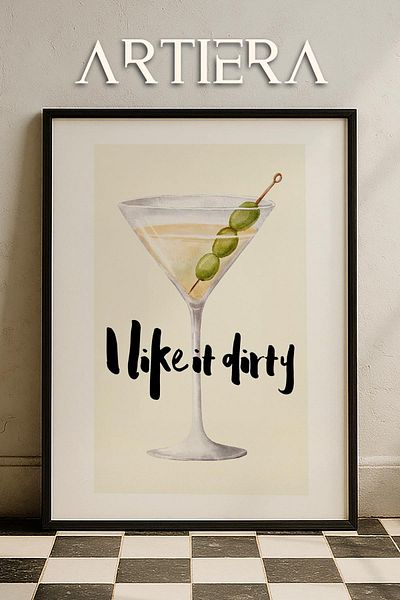 HİGUERA Cocktails Modern Stil Italian Mediterranean Masă de Bucătărie Cu Cadru Din Lemn, Decorare Bucătărie Cafenea Bar