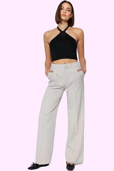 PayBuy Women's Wide Leg Trousers Woven Fabric Regular Waist Regular Size Casual Elegance Quality Material