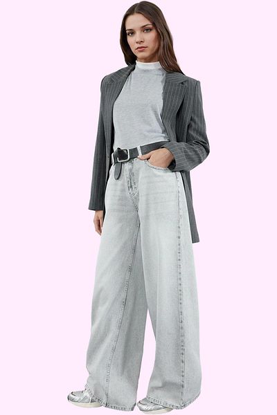 PayBuy Women's High Waist Wide Leg Palazzo Jean Pants Cotton Casual Style Summer Must-Have