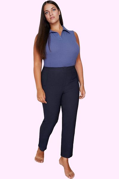 PayBuy Women's High Waist Cigarette Shape Woven Pants for Work Color Daily Use Modern Design