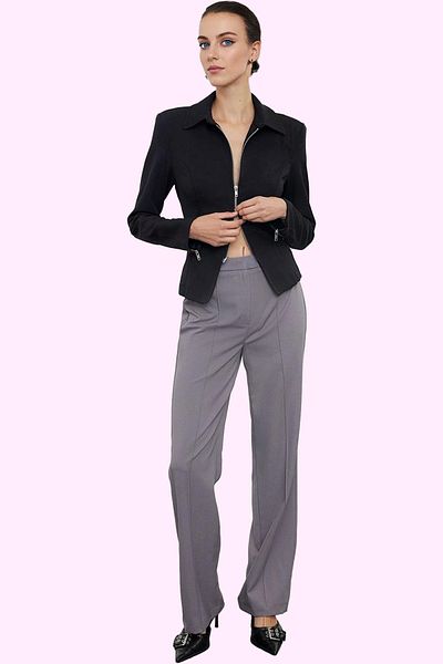 PayBuy Women's High Waist Straight Pants Woven Fabric Casual Daily Weekend Durable Material