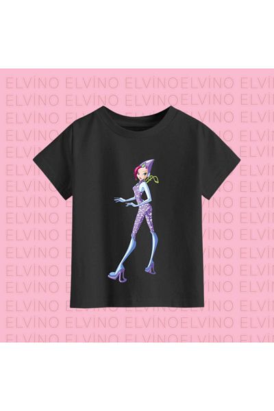 Elvino Tricouri pentru fete din bumbac imprimat Winx Club