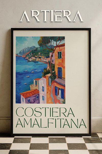 HİGUERA Masa de bucatarie cu rama din lemn in stil italian mediteranean modern Amalfi, decorare pentru bar cafenea bucatarie