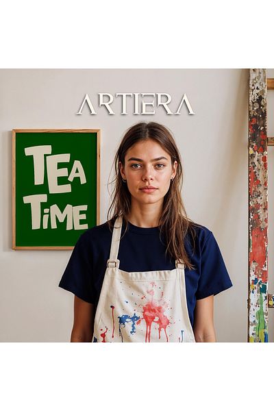 HİGUERA Tipografie Modernă Stil Italian Mediteranean Masa de Bucătărie Cu Cadru Din Lemn, Decorare Bucătărie Cafenea Bar