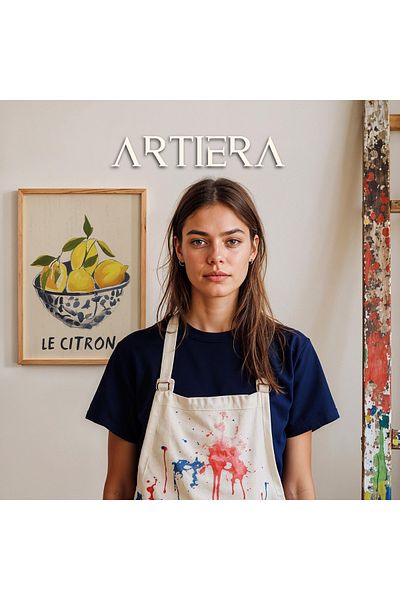 HİGUERA Lemons - Masa de bucatarie cu rama din lemn in stil italian mediteranean modern, decorare pentru bar cafenea bucatarie
