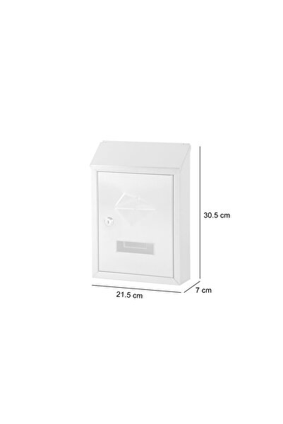 JollyMag Mailbox, holes in the back, stainless steel, 21.5x7x30.5 cm