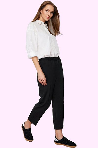 PayBuy Women's Straight Fit Plain Pattern Woven Pants Comfortable Daily Use Indispensable in Summer