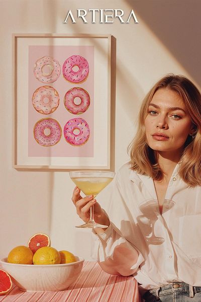HİGUERA Donut - Masa de bucatarie cu rama din lemn in stil italian mediteranean modern, decorare pentru bar cafenea bucatarie