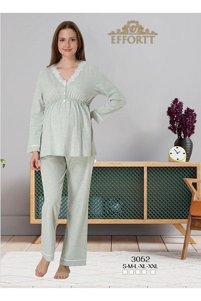 EM&FA TEKSTİL Pregnant Maternity Pajama Set