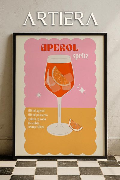 HİGUERA Cocktails Modern Stil Italian Mediterranean Masă de Bucătărie Cu Cadru Din Lemn, Decorare Bucătărie Cafenea Bar