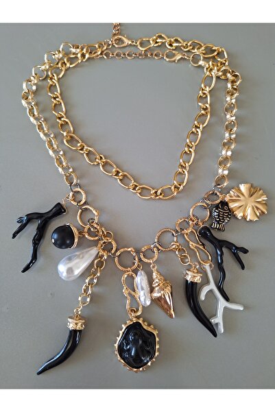 Reysen Aksesuar نموذج العلامة التجارية قلادة من الذهب الأسود