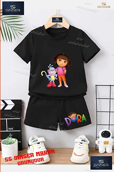 SS SİNSER Παιδικό UNISEX T-shirt με ειδική στάμπα "DORA MONKEY BY YOUR SIDE" ...