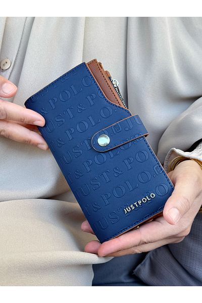 Just Polo JP JUST POLO Portofel pentru femei bleumarin cu compartiment pentru monede și carduri