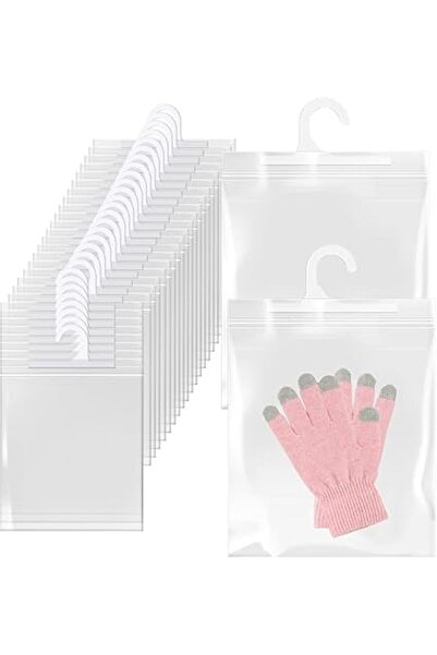 The Bros مجموعة من 30 حقيبة تخزين معلقة كبيرة شفافة - منظمات مقاومة للماء وال...