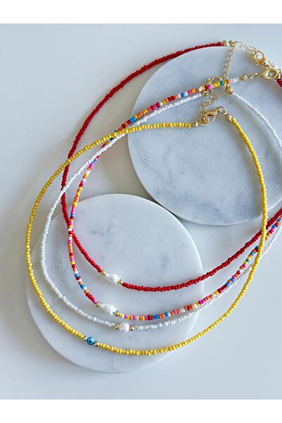CHARMLUCKY 4-Piece Bead Necklace Combination