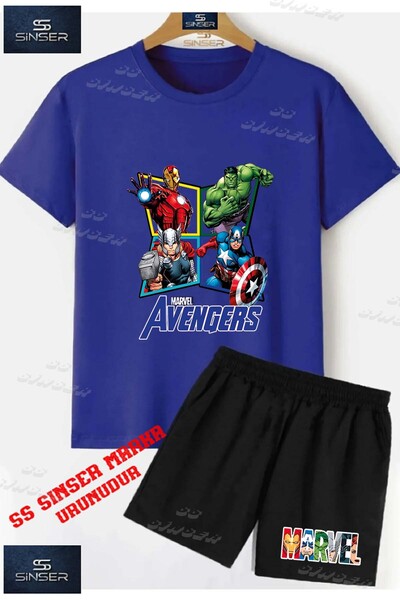 SS SİNSER Child Unisex “Marvel 4Lu Avangers“ Custom Printed Crew Neck T-Shirt...