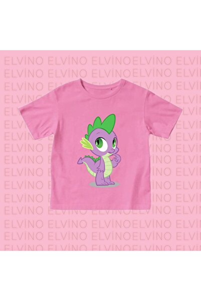 Elvino تيشيرتات My Little Ponny مطبوعة من القطن برقبة دائرية وردية اللون للفتيات