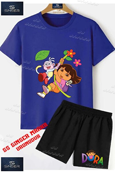 SS SİNSER Children's Unisex “Dora Hanging on the Windings“ Custom Printed Cre...