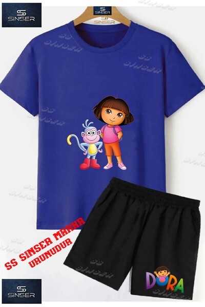 SS SİNSER Παιδικό UNISEX T-shirt με ειδική στάμπα "DORA MONKEY BY YOUR SIDE" ...