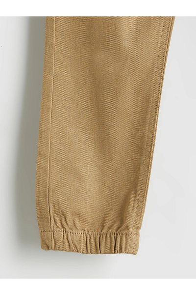LC Waikiki Pantaloni de jogging pentru băieți LCW Kids bej cu talie elastică