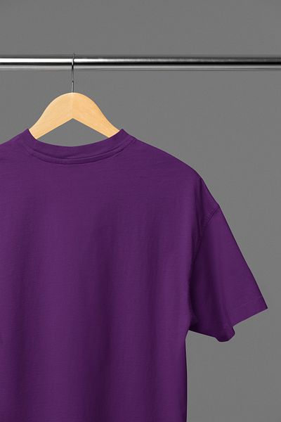 MAGORS Deep Purple Printed Cotton Short Sleeve Regular Fit Rock Tshirt