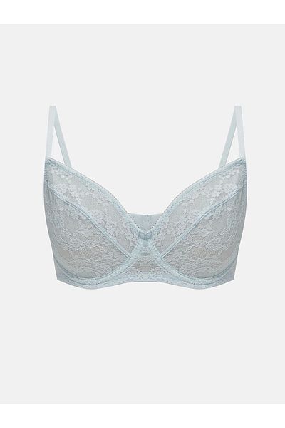 LC Waikiki LCW DREAM Sutien cu tricou cu dantelă, fără căptușeală, albastru