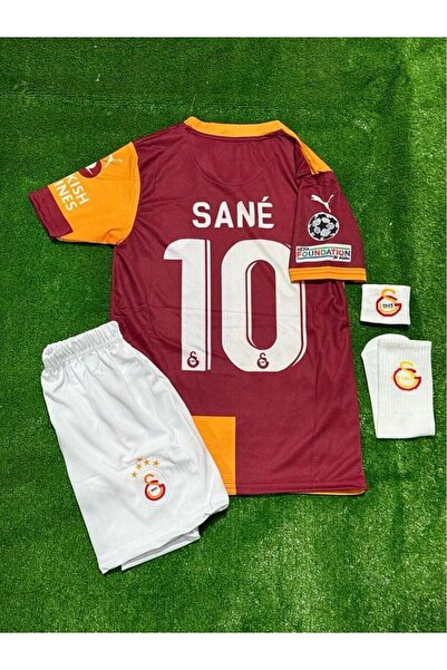 SPECİAL ARENA 5 YILDIZLI Gâlatâsarây 2026 5 YILDIZLI Leroy Sane İç Saha Parçalı Çocuk Forması PATCH BASKILI