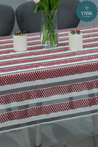 YNSK Luxury |   French Floral Patterned Lace Guipure Fabric Table Cloth