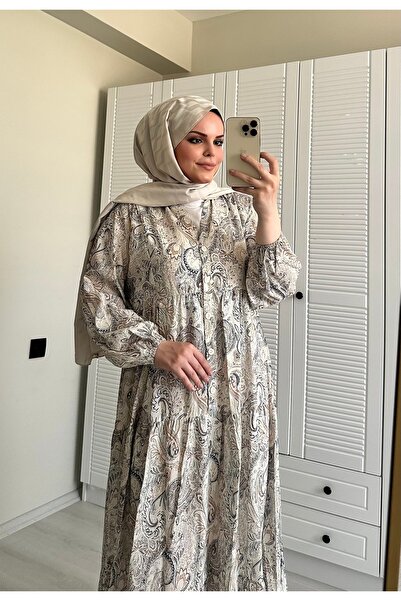 Nuesscollection Desenli Mango Elbise