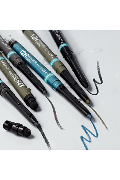SEPHORA Waterproof 12h Retractable Eyeliner - Eyeliner, Suya Dayanıklı, 12 Saat Kalıcı, Yüksek Pigment