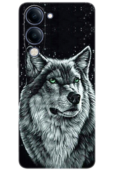 Vivo Y04 (V2430) Uyumlu Kılıf Desen Baskılı Silikon Kurt Baskılı STK:488 CP-JIMgKPD
