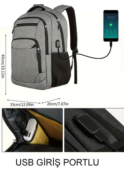 woys Backpack for Business and Travel Use with Multiple Compartments USB Port