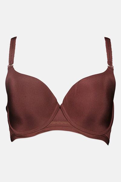 Triumph Women Plain Padded Underwired Bra, Brown
